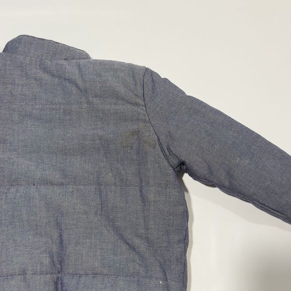 7 For All Mankind Bomber Jacket With Sherpa Lining 18 Months Snap Buttons Blue - Picture 13 of 13